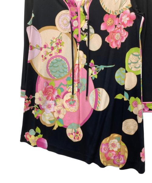 LAONARD（レオナード）LAONARD (レオナード) ブラウス ピンク×ブラック サイズ:SIZE 36の古着・服飾アイテム