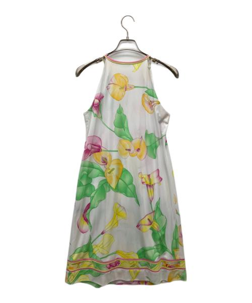 LEONARD（レオナール）LEONARD (レオナール) ノースリーブワンピース ホワイト サイズ:SIZE 38の古着・服飾アイテム