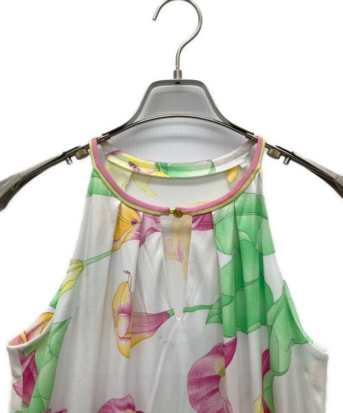 LEONARD（レオナール）LEONARD (レオナール) ノースリーブワンピース ホワイト サイズ:SIZE 38の古着・服飾アイテム