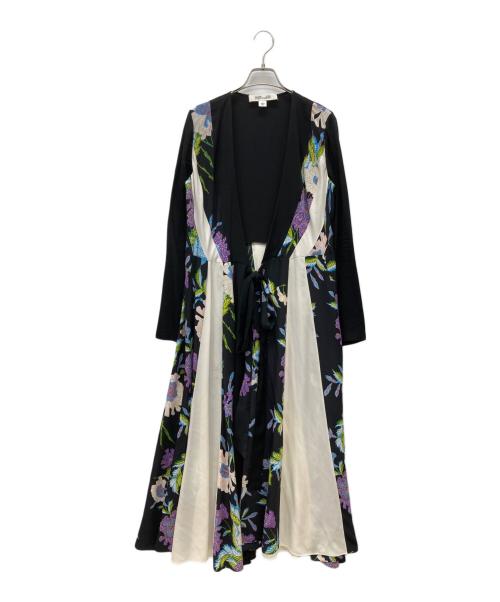 DIANE VON FURSTENBERG（ダイアンフォンファステンバーグ）DIANE VON FURSTENBERG (ダイアンフォンファステンバーグ) シルク100％ワンピース ブラック サイズ:SIZE 4の古着・服飾アイテム