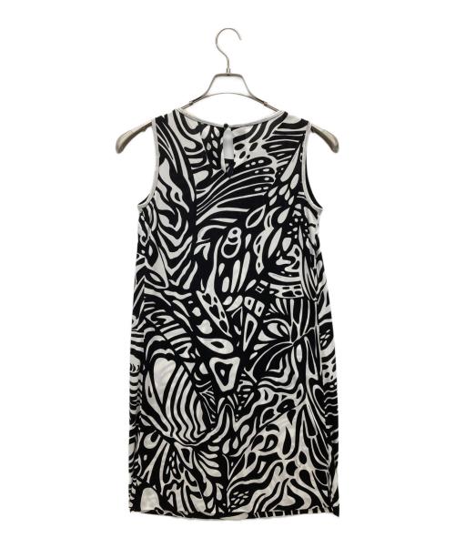 LAONARD（レオナード）LAONARD (レオナード) ノースリーブワンピース ブラック×ホワイト サイズ:SIZE 1の古着・服飾アイテム
