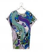 Emilio Pucciエミリオ プッチ）の古着「ワンピース」｜ブルー×グリーン