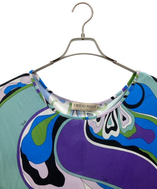 Emilio Pucci（エミリオ プッチ）Emilio Pucci (エミリオ プッチ) ワンピース ブルー×グリーン サイズ:USA8の古着・服飾アイテム