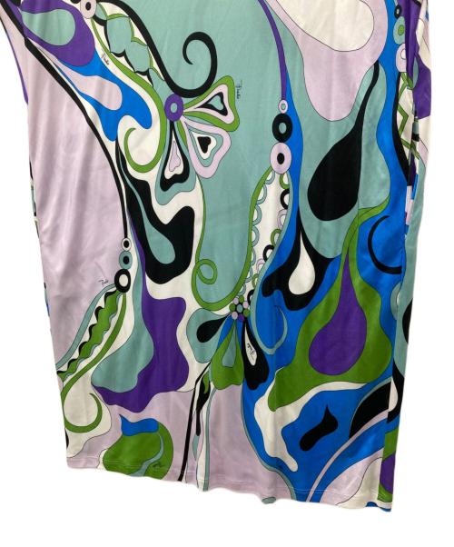 Emilio Pucci（エミリオ プッチ）Emilio Pucci (エミリオ プッチ) ワンピース ブルー×グリーン サイズ:USA8の古着・服飾アイテム