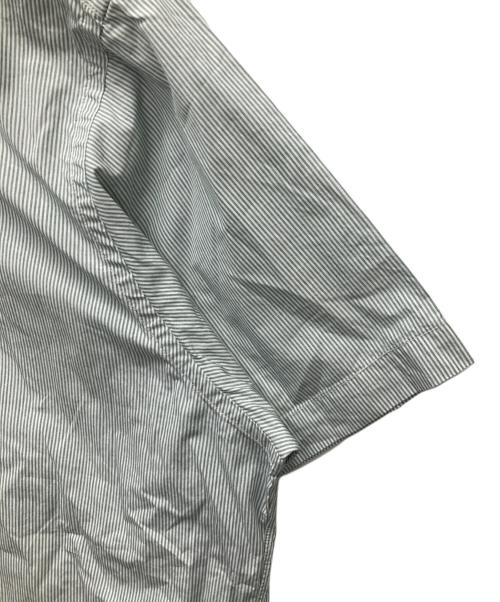 Gymphlex（ジムフレックス）Gymphlex (ジムフレックス) コットンストライプ ボタンダウン半袖シャツ グリーン サイズ:Lの古着・服飾アイテム