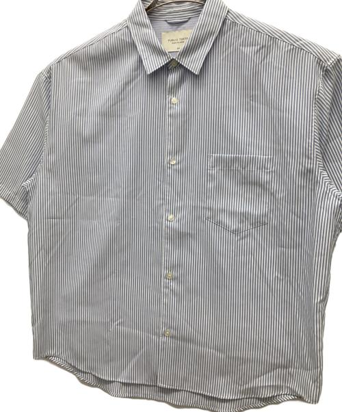 PUBLIC TOKYO（パブリックトウキョウ）PUBLIC TOKYO (パブリックトウキョウ) コンフォートリラックスレギュラー半袖シャツ ブルー サイズ:SIZE 03の古着・服飾アイテム