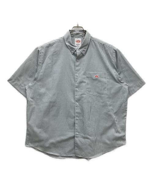DANTON（ダントン）DANTON (ダントン) オックスドットボタン ボタンダウン 半袖シャツ グリーン サイズ:42の古着・服飾アイテム