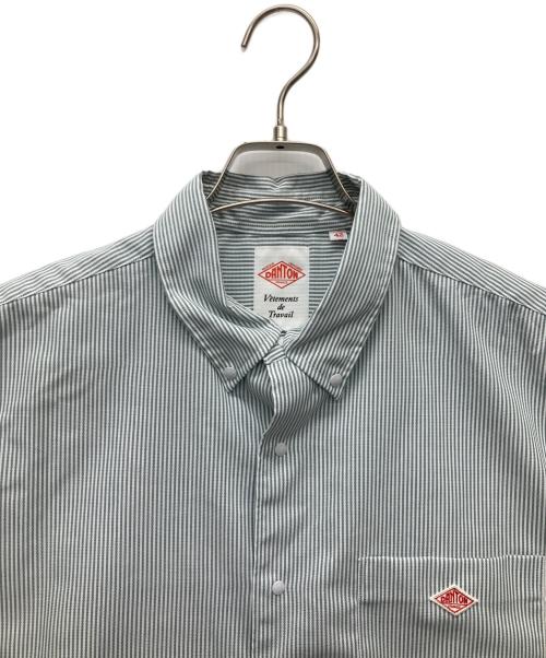 DANTON（ダントン）DANTON (ダントン) オックスドットボタン ボタンダウン 半袖シャツ グリーン サイズ:42の古着・服飾アイテム
