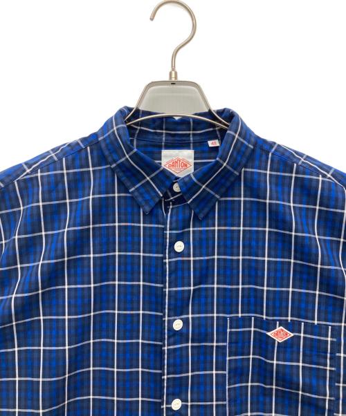 DANTON（ダントン）DANTON (ダントン) ダントン コットンポプリン ワークシャツ ブルー サイズ:42の古着・服飾アイテム