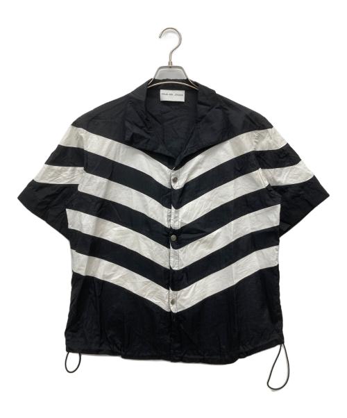 RANRA（ランラ）RANRA (ランラ) PANELLED SHIRT ブラック×ホワイト サイズ:Mの古着・服飾アイテム