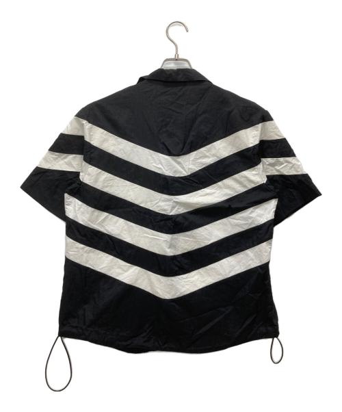 RANRA（ランラ）RANRA (ランラ) PANELLED SHIRT ブラック×ホワイト サイズ:Mの古着・服飾アイテム