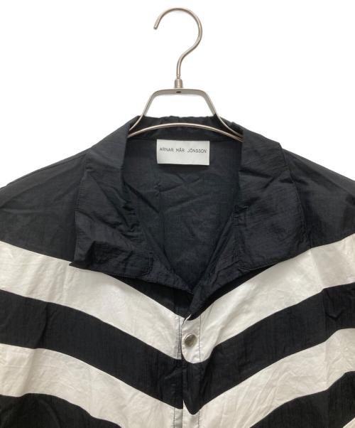 RANRA（ランラ）RANRA (ランラ) PANELLED SHIRT ブラック×ホワイト サイズ:Mの古着・服飾アイテム