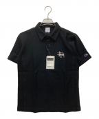Champion REVERSE WEAVE×stussyチャンピオン リバース ウィーブ×ステューシー）の古着「ポロシャツ」｜ブラック