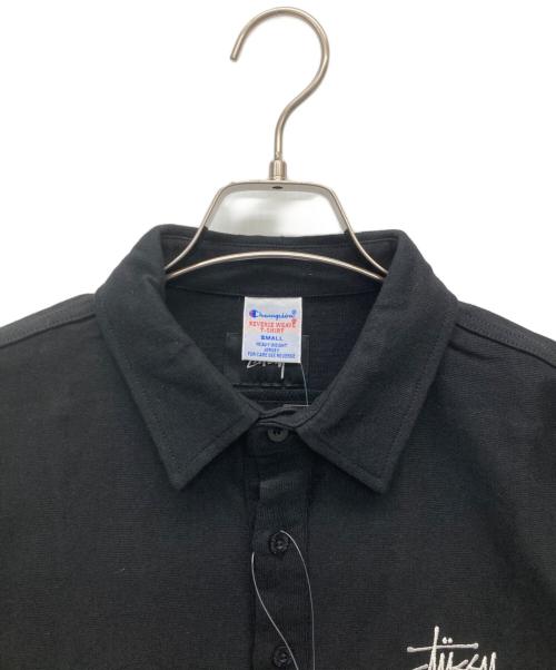 Champion REVERSE WEAVE（チャンピオン リバース ウィーブ）Champion REVERSE WEAVE (チャンピオン リバース ウィーブ) stussy (ステューシー) ポロシャツ ブラック サイズ:S 未使用品の古着・服飾アイテム
