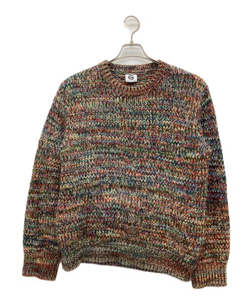 gadid anoniem（ガディッド アノニム）gadid anoniem (ガディッド アノニム) クルーネックニット マルチカラー サイズ:FREEの古着・服飾アイテム
