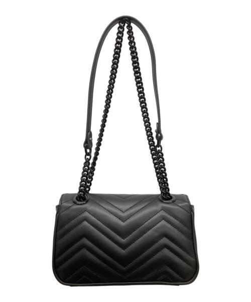 GUCCI（グッチ）GUCCI (グッチ) GGマーモントスモール ショルダーバッグ ブラックの古着・服飾アイテム