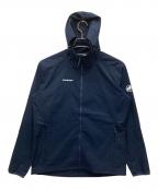 MAMMUTマムート）の古着「ソフトシェル フーデッド ジャケット」｜ネイビー