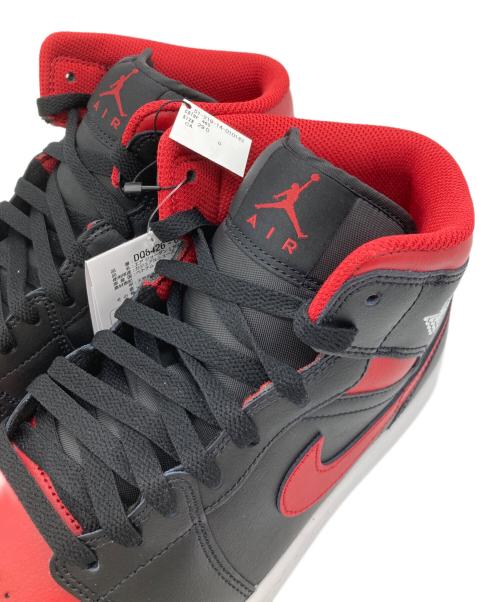 NIKE（ナイキ）NIKE (ナイキ) エアジョーダン 1 ミッド ブラック/レッド レッド×ブラック サイズ:29㎝の古着・服飾アイテム