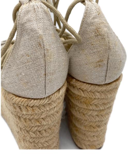 HERMES（エルメス）HERMES (エルメス) ウェッジソールサンダル ベージュ サイズ:37の古着・服飾アイテム