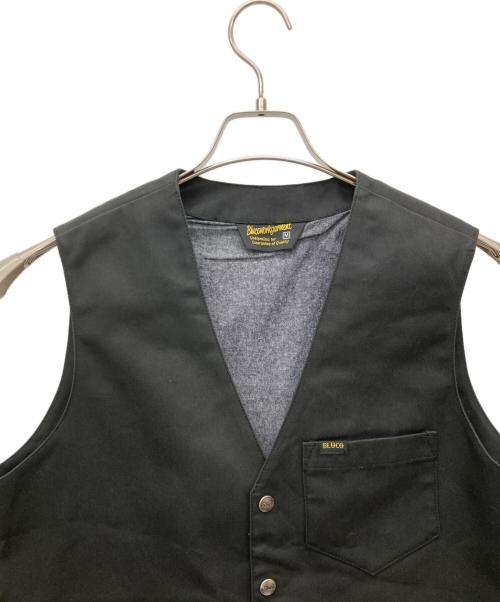 BLUCO WORK GARMENT（ブルコ ワーク ガーメント）BLUCO WORK GARMENT (ブルコ ワーク ガーメント) ベスト ブラック サイズ:Mの古着・服飾アイテム