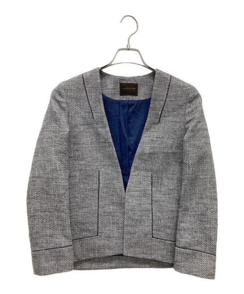 TOMORROW LAND（トゥモローランド）TOMORROW LAND (トゥモローランド) テープツイード ノーカラージャケット グレー サイズ:36の古着・服飾アイテム