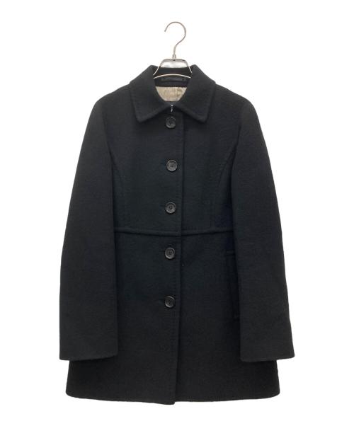 BURBERRY LONDON（バーバリーロンドン）BURBERRY LONDON (バーバリーロンドン) カシミヤ混コート ブラック サイズ:38の古着・服飾アイテム