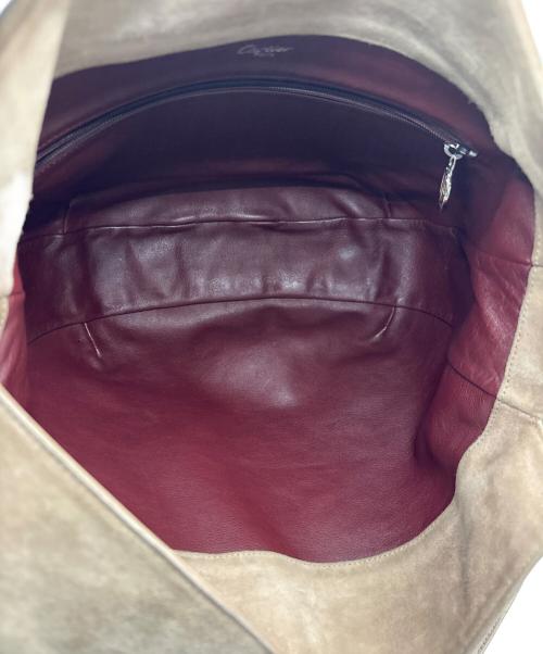 Cartier（カルティエ）Cartier (カルティエ) スウェードショルダーバッグ ベージュの古着・服飾アイテム