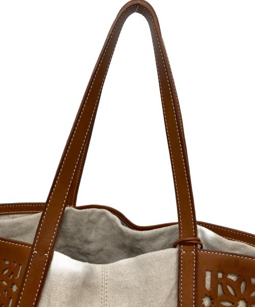 genten（ゲンテン）genten (ゲンテン) トートバッグ ブラウン×ベージュの古着・服飾アイテム