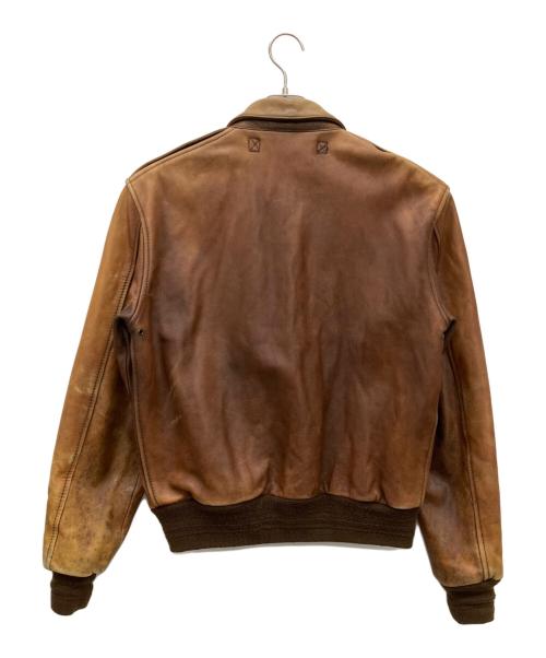 HARLEY-DAVIDSON（ハーレーダビッドソン）HARLEY-DAVIDSON (ハーレーダビッドソン) A-2カウレザージャケット ブラウン サイズ:Mの古着・服飾アイテム