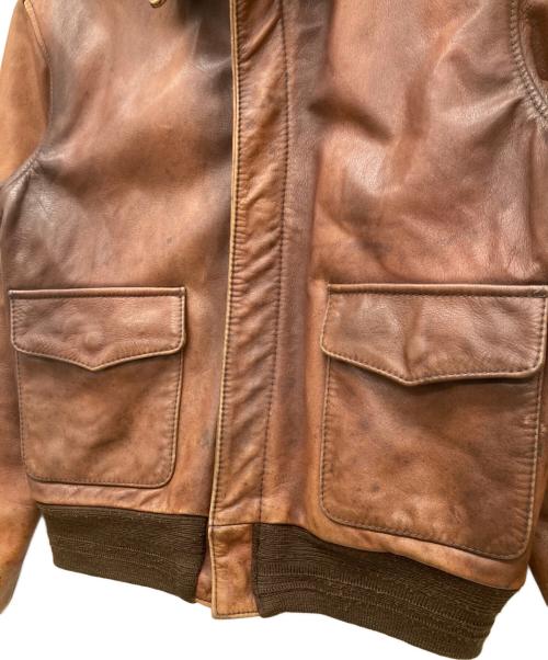 HARLEY-DAVIDSON（ハーレーダビッドソン）HARLEY-DAVIDSON (ハーレーダビッドソン) A-2カウレザージャケット ブラウン サイズ:Mの古着・服飾アイテム