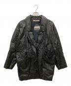 PELLE CUIRペール キュアー）の古着「80sレザージャケット」｜ブラック