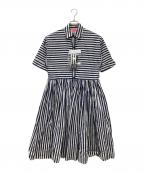 Kate Spadeケイトスペード）の古着「半袖ワンピース」｜ネイビー