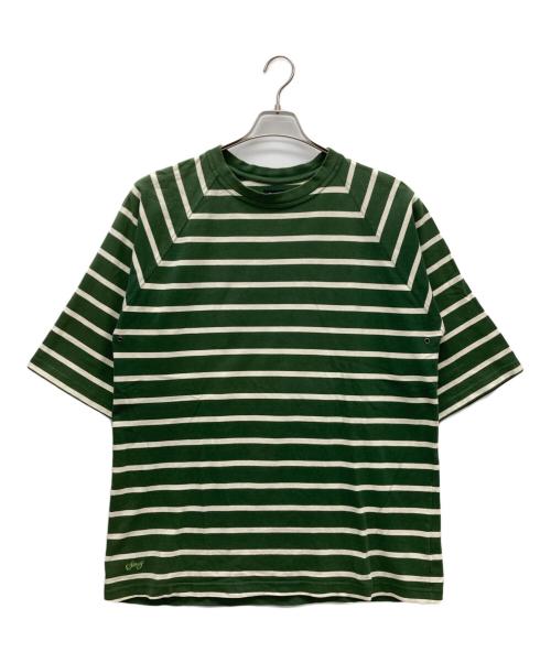 stussy（ステューシー）stussy (ステューシー) 半袖カットソー グリーン×ホワイト サイズ:XLの古着・服飾アイテム