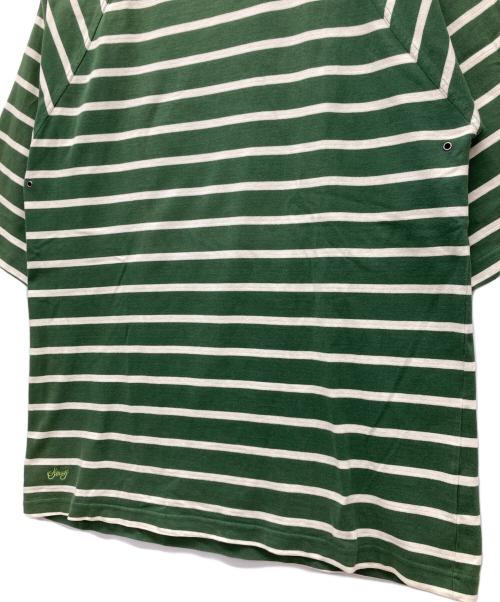 stussy（ステューシー）stussy (ステューシー) 半袖カットソー グリーン×ホワイト サイズ:XLの古着・服飾アイテム