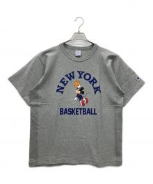 Champion×DISNEY（チャンピオン×ディズニー）の古着「半袖カットソー」｜グレー