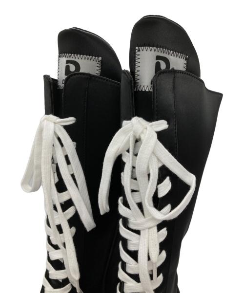 darich（ダーリッチ）darich (ダーリッチ) レースアップスニーカーロングブーツ ブラック サイズ:Mの古着・服飾アイテム
