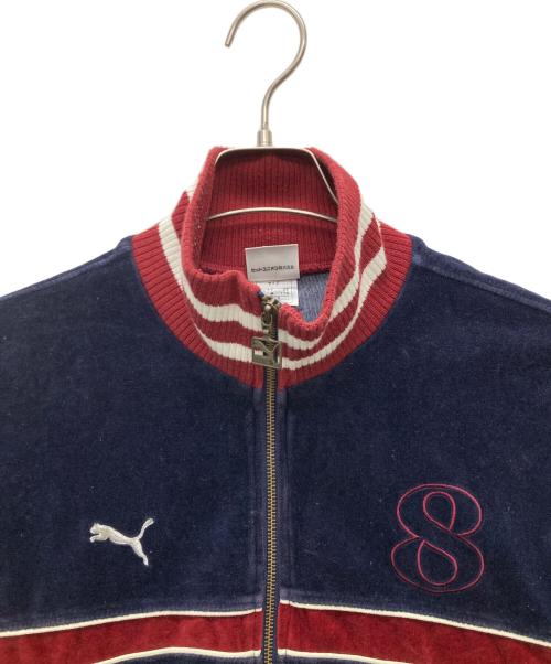 PUMA（プーマ）PUMA (プーマ) ベロアラックジャケット ネイビー サイズ:Lの古着・服飾アイテム