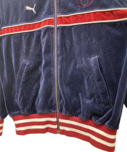 PUMA（プーマ）PUMA (プーマ) ベロアラックジャケット ネイビー サイズ:Lの古着・服飾アイテム