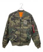 ALPHA×anti social social CLUBアルファ×アンチソーシャルソーシャルクラブ）の古着「MA-1ジャケット」｜カーキ