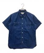 SUGAR CANEシュガーケーン）の古着「半袖シャツ」｜ネイビー×ホワイト