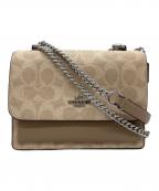 COACHコーチ）の古着「チェーンショルダーバッグ」｜ベージュ