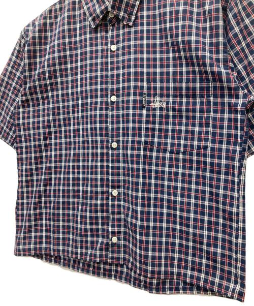 stussy（ステューシー）stussy (ステューシー) 半袖シャツ ネイビー サイズ:Mの古着・服飾アイテム
