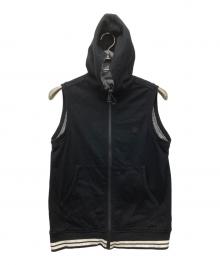 BURBERRY BLACK LABEL（バーバリーブラックレーベル）の古着「リバーシブルベストパーカー」｜ブラック