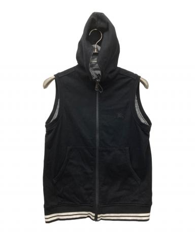 タグ付き BURBERRY BLACK LABEL ノースリーブパーカーベスト 中古・古着通販】BURBERRY BLACK LABEL (バーバリーブラックレーベル