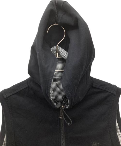BURBERRY BLACK LABEL（バーバリーブラックレーベル）BURBERRY BLACK LABEL (バーバリーブラックレーベル) リバーシブルベストパーカー ブラック サイズ:2の古着・服飾アイテム