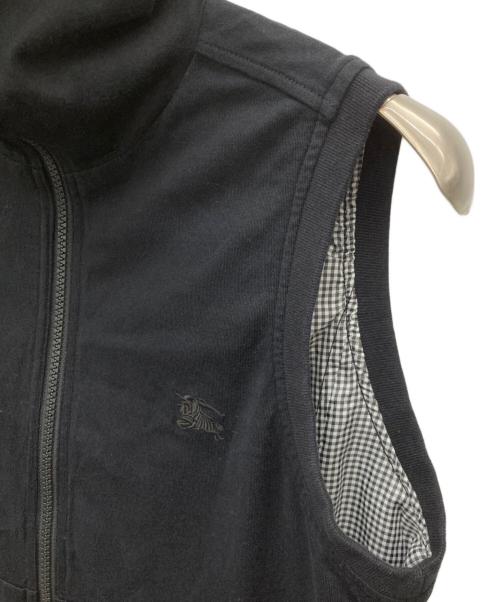 BURBERRY BLACK LABEL（バーバリーブラックレーベル）BURBERRY BLACK LABEL (バーバリーブラックレーベル) リバーシブルベストパーカー ブラック サイズ:2の古着・服飾アイテム