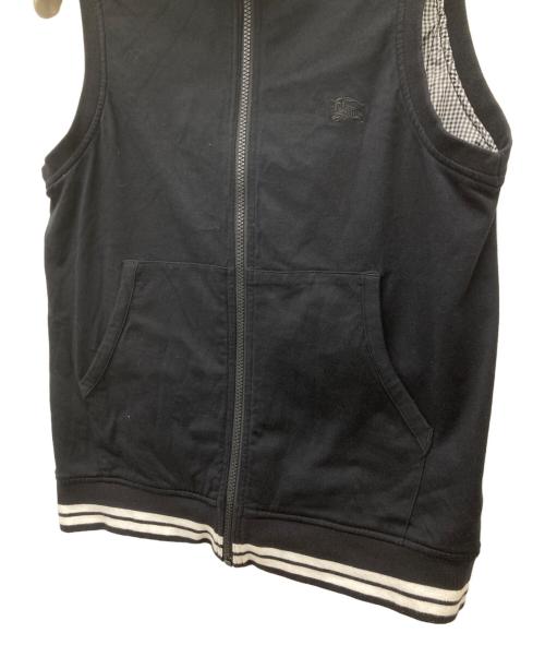 BURBERRY BLACK LABEL（バーバリーブラックレーベル）BURBERRY BLACK LABEL (バーバリーブラックレーベル) リバーシブルベストパーカー ブラック サイズ:2の古着・服飾アイテム