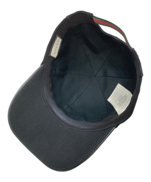 GUCCI（グッチ）GUCCI (グッチ) キャップ ブラック サイズ:L　59㎝の古着・服飾アイテム