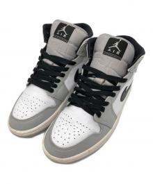 NIKE（ナイキ）の古着「エアジョーダン1 ミッド "ライトスモークグレー」｜グレー×ホワイト