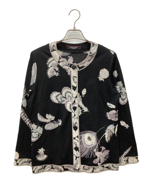LEONARD（レオナール）LEONARD (レオナール) 薄手カーディガン ブラック サイズ:38の古着・服飾アイテム